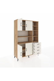 Hyperion Dolap 9 Raflı 4 Çekmeceli 4 Kapaklı 132x44x195 Çam-Aytaşı/Aytaşı