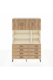 Hyperion Dolap 8 Raflı 8 Çekmeceli 3 Kapaklı 132x44x195 Aytaşı-Çam/Çam