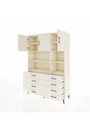 Hyperion Dolap 8 Raflı 8 Çekmeceli 3 Kapaklı 132x44x195 Aytaşı-Aytaşı/Aytaşı