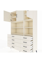 Hyperion Dolap 8 Raflı 8 Çekmeceli 3 Kapaklı 132x44x195 Aytaşı-Aytaşı/Aytaşı