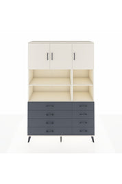 Hyperion Dolap 8 Raflı 8 Çekmeceli 3 Kapaklı 132x44x195 Aytaşı-Aytaşı/Antrasit