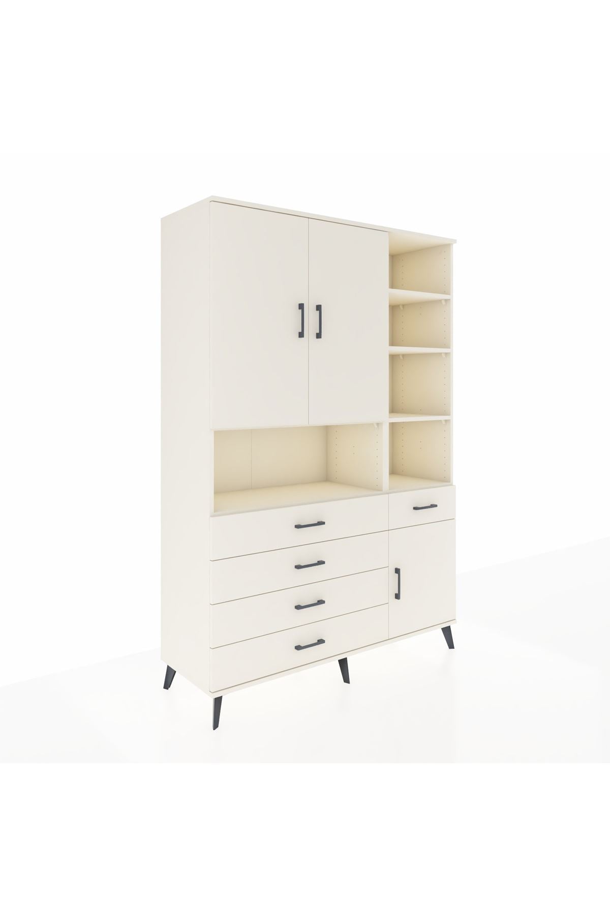 Hyperion Dolap 8 Raflı 5 Çekmeceli 3 Kapaklı 132x44x195 Aytaşı-Aytaşı/Aytaşı