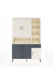 Hyperion Dolap 8 Raflı 5 Çekmeceli 3 Kapaklı 132x44x195 Aytaşı-Aytaşı/Antrasit