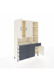 Hyperion Dolap 8 Raflı 5 Çekmeceli 3 Kapaklı 132x44x195 Aytaşı-Aytaşı/Antrasit