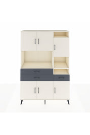 Hyperion Dolap 10 Raflı 3 Çekmeceli 6 Kapaklı 132x44x195 Aytaşı-Aytaşı/Antrasit