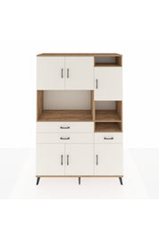 Hyperion Dolap 10 Raflı 3 Çekmeceli 6 Kapaklı 132x44x195 Çam-Aytaşı/Aytaşı