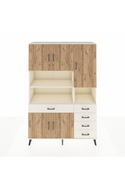 Hyperion Dolap 9 Raflı 5 Çekmeceli 5 Kapaklı 132x44x195 Aytaşı-Çam/Aytaşı