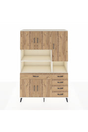 Hyperion Dolap 9 Raflı 5 Çekmeceli 5 Kapaklı 132x44x195 Aytaşı-Çam/Çam