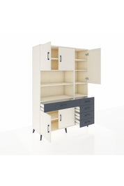 Hyperion Dolap 9 Raflı 5 Çekmeceli 5 Kapaklı 132x44x195 Aytaşı-Aytaşı/Antrasit