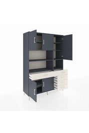 Hyperion Dolap 9 Raflı 5 Çekmeceli 5 Kapaklı 132x44x195 Antrasit-Antrasit/Aytaşı