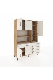 Hyperion Dolap 9 Raflı 5 Çekmeceli 5 Kapaklı 132x44x195 Çam-Aytaşı/Aytaşı