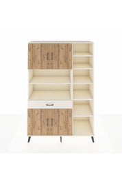 Hyperion Dolap 10 Raflı Tek Çekmeceli 4 Kapaklı 132x44x195 Aytaşı-Çam/Aytaşı