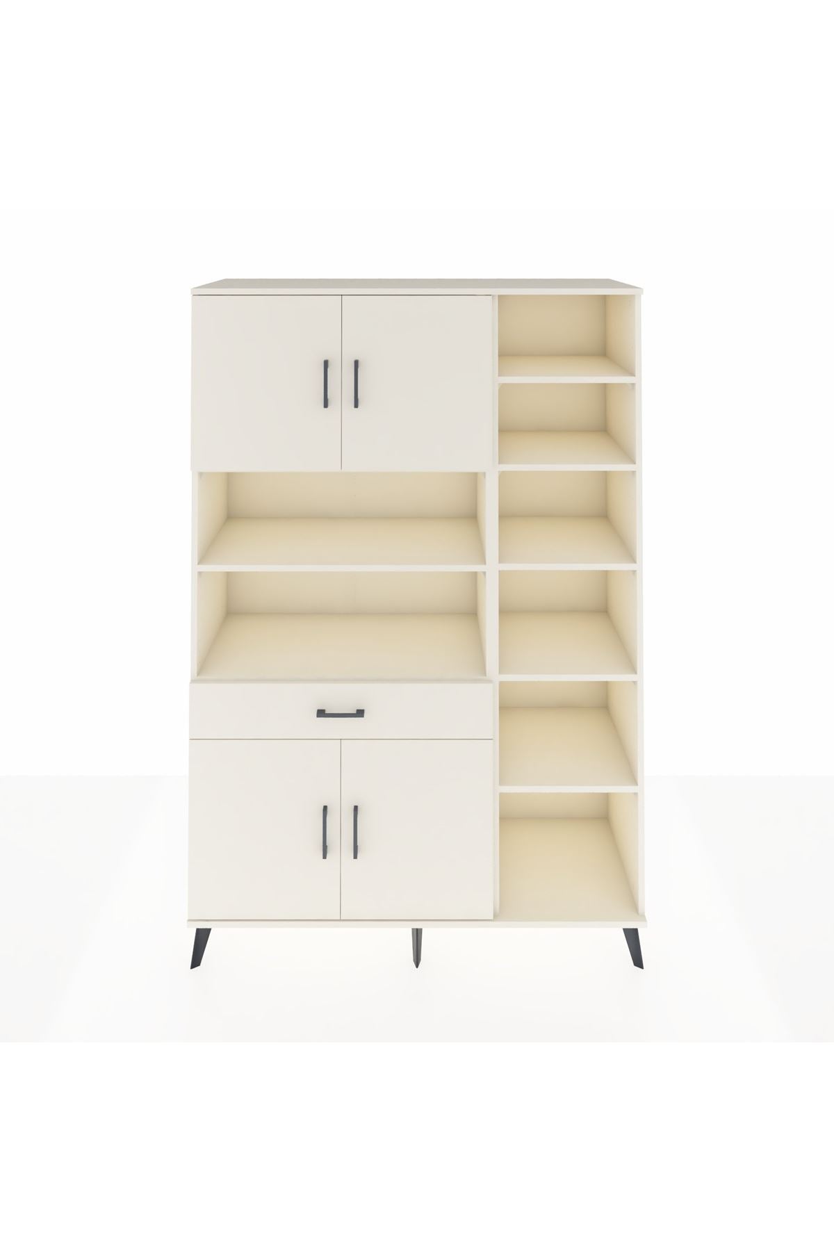 Hyperion Dolap 10 Raflı Tek Çekmeceli 4 Kapaklı 132x44x195 Aytaşı-Aytaşı/Aytaşı