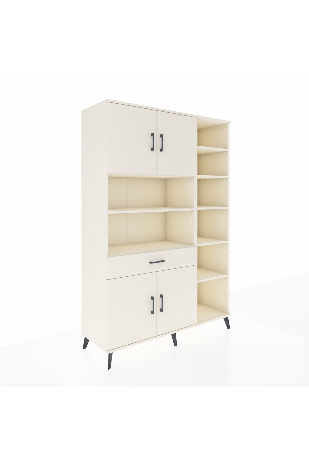 Hyperion Dolap 10 Raflı Tek Çekmeceli 4 Kapaklı 132x44x195 Aytaşı-Aytaşı/Aytaşı