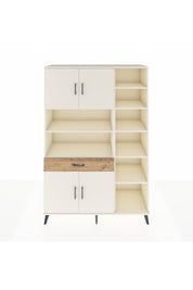 Hyperion Dolap 10 Raflı Tek Çekmeceli 4 Kapaklı 132x44x195 Aytaşı-Aytaşı/Çam