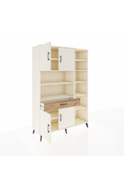 Hyperion Dolap 10 Raflı Tek Çekmeceli 4 Kapaklı 132x44x195 Aytaşı-Aytaşı/Çam