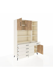 Hyperion Dolap 9 Raflı 5 Çekmeceli 3 Kapaklı 132x44x195 Aytaşı-Çam/Aytaşı