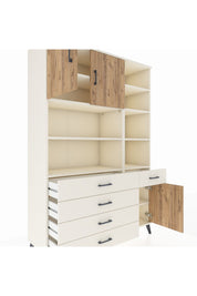 Hyperion Dolap 9 Raflı 5 Çekmeceli 3 Kapaklı 132x44x195 Aytaşı-Çam/Aytaşı