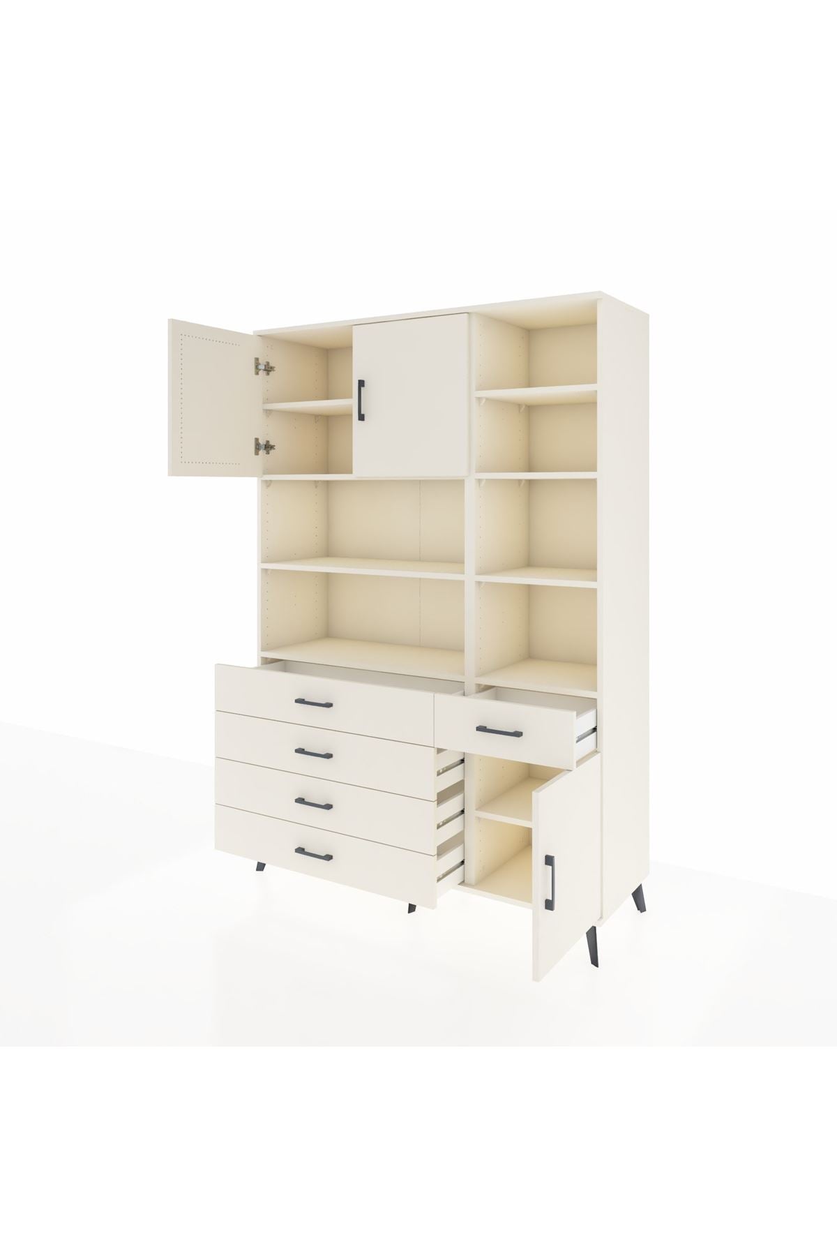 Hyperion Dolap 9 Raflı 5 Çekmeceli 3 Kapaklı 132x44x195 Aytaşı-Aytaşı/Aytaşı