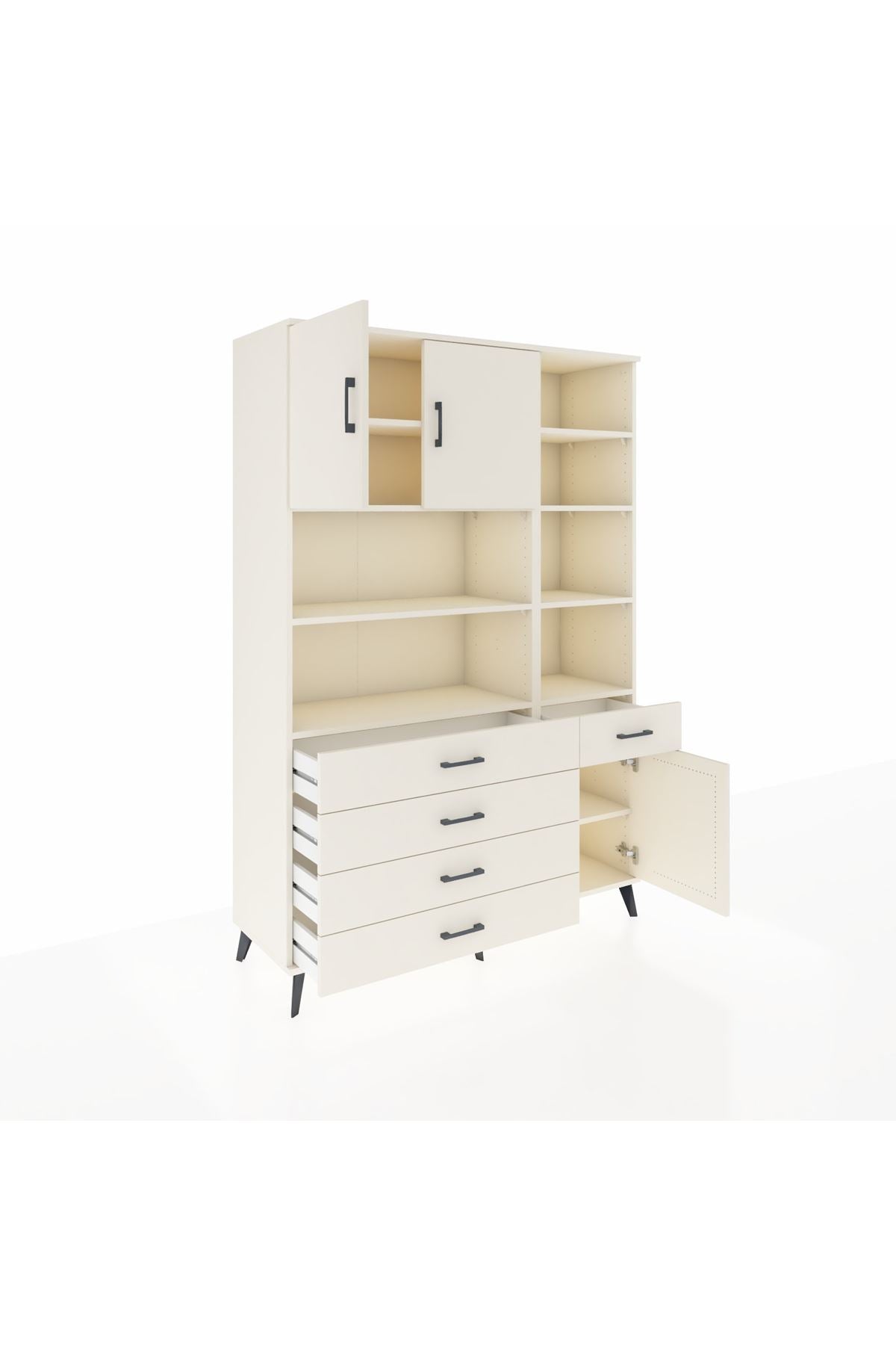 Hyperion Dolap 9 Raflı 5 Çekmeceli 3 Kapaklı 132x44x195 Aytaşı-Aytaşı/Aytaşı