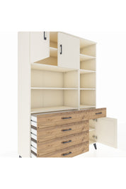 Hyperion Dolap 9 Raflı 5 Çekmeceli 3 Kapaklı 132x44x195 Aytaşı-Aytaşı/Çam