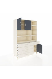 Hyperion Dolap 9 Raflı 5 Çekmeceli 3 Kapaklı 132x44x195 Aytaşı-Antrasit/Aytaşı