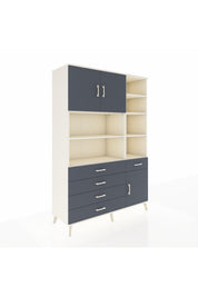 Hyperion Dolap 9 Raflı 5 Çekmeceli 3 Kapaklı 132x44x195 Aytaşı-Antrasit/Antrasit