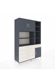 Hyperion Dolap 9 Raflı 5 Çekmeceli 3 Kapaklı 132x44x195 Antrasit-Antrasit/Aytaşı