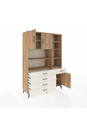 Hyperion Dolap 9 Raflı 5 Çekmeceli 3 Kapaklı 132x44x195 Çam-Çam/Aytaşı
