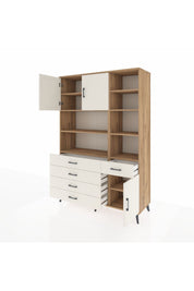 Hyperion Dolap 9 Raflı 5 Çekmeceli 3 Kapaklı 132x44x195 Çam-Aytaşı/Aytaşı