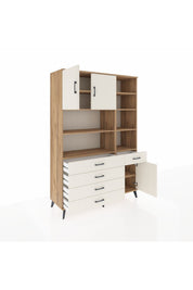 Hyperion Dolap 9 Raflı 5 Çekmeceli 3 Kapaklı 132x44x195 Çam-Aytaşı/Aytaşı