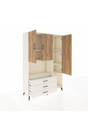 Hyperion Dolap 6 Raflı 3 Çekmeceli 3 Kapaklı 132x44x195 Aytaşı-Çam/Aytaşı