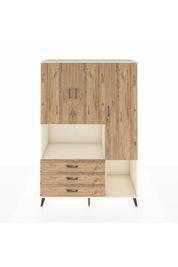 Hyperion Dolap 6 Raflı 3 Çekmeceli 3 Kapaklı 132x44x195 Aytaşı-Çam/Çam