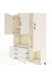 Hyperion Dolap 6 Raflı 3 Çekmeceli 3 Kapaklı 132x44x195 Aytaşı-Aytaşı/Aytaşı