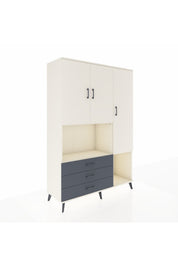 Hyperion Dolap 6 Raflı 3 Çekmeceli 3 Kapaklı 132x44x195 Aytaşı-Aytaşı/Antrasit