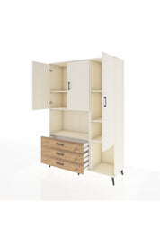 Hyperion Dolap 6 Raflı 3 Çekmeceli 3 Kapaklı 132x44x195 Aytaşı-Aytaşı/Çam