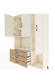 Hyperion Dolap 6 Raflı 3 Çekmeceli 3 Kapaklı 132x44x195 Aytaşı-Aytaşı/Çam