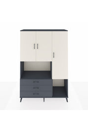 Hyperion Dolap 6 Raflı 3 Çekmeceli 3 Kapaklı 132x44x195 Antrasit-Aytaşı/Antrasit