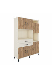 Hyperion Dolap 9 Raflı 2 Çekmeceli 6 Kapaklı 132x44x195 Aytaşı-Çam/Aytaşı
