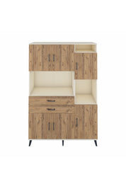 Hyperion Dolap 9 Raflı 2 Çekmeceli 6 Kapaklı 132x44x195 Aytaşı-Çam/Çam