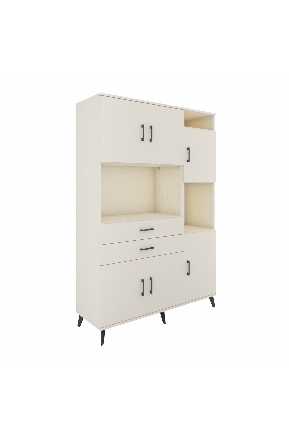 Hyperion Dolap 9 Raflı 2 Çekmeceli 6 Kapaklı 132x44x195 Aytaşı-Aytaşı/Aytaşı