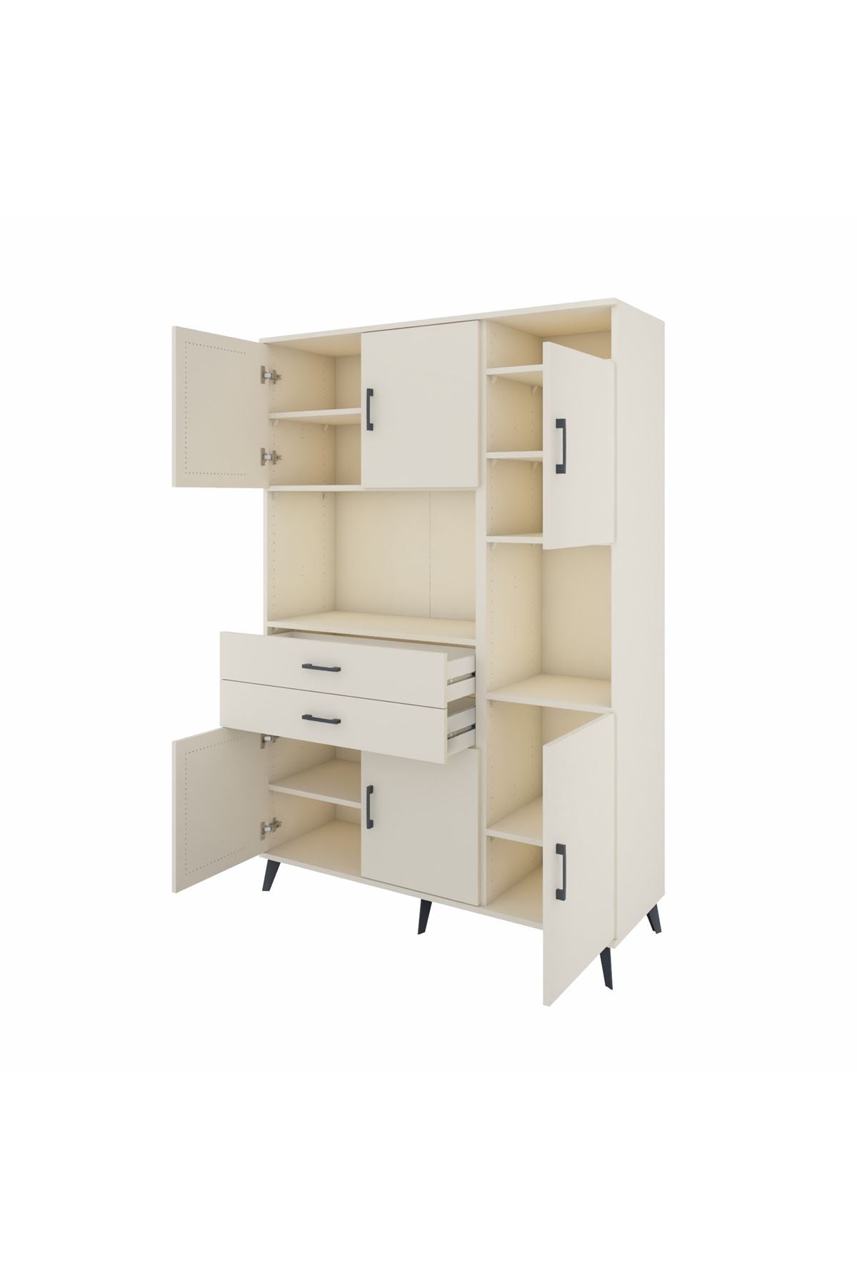 Hyperion Dolap 9 Raflı 2 Çekmeceli 6 Kapaklı 132x44x195 Aytaşı-Aytaşı/Aytaşı