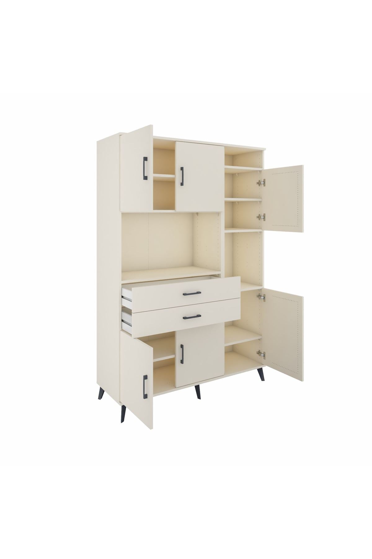 Hyperion Dolap 9 Raflı 2 Çekmeceli 6 Kapaklı 132x44x195 Aytaşı-Aytaşı/Aytaşı