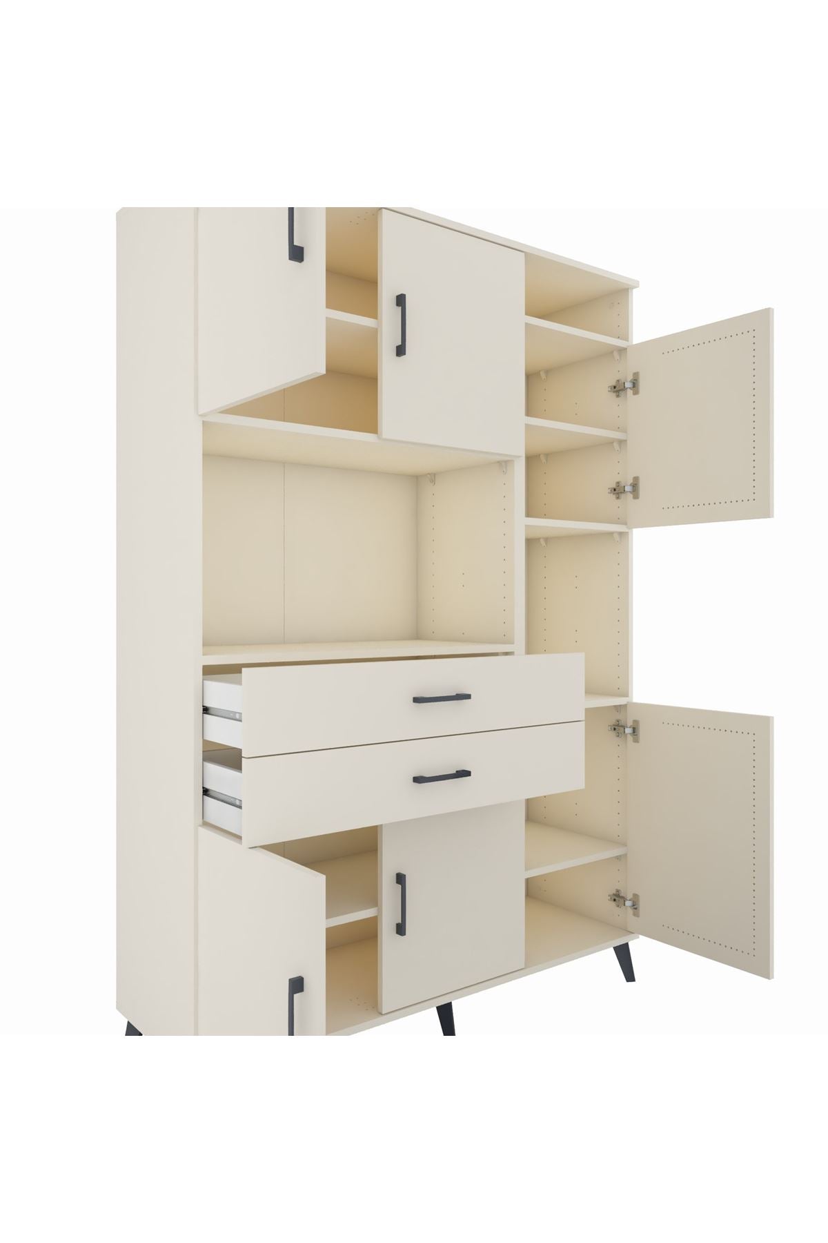 Hyperion Dolap 9 Raflı 2 Çekmeceli 6 Kapaklı 132x44x195 Aytaşı-Aytaşı/Aytaşı