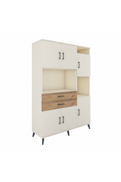 Hyperion Dolap 9 Raflı 2 Çekmeceli 6 Kapaklı 132x44x195 Aytaşı-Aytaşı/Çam