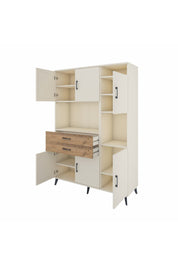 Hyperion Dolap 9 Raflı 2 Çekmeceli 6 Kapaklı 132x44x195 Aytaşı-Aytaşı/Çam