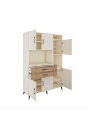 Hyperion Dolap 9 Raflı 2 Çekmeceli 6 Kapaklı 132x44x195 Aytaşı-Aytaşı/Çam