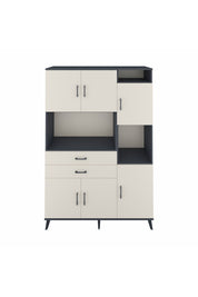 Hyperion Dolap 9 Raflı 2 Çekmeceli 6 Kapaklı 132x44x195 Antrasit-Aytaşı/Aytaşı