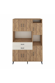 Hyperion Dolap 9 Raflı 2 Çekmeceli 6 Kapaklı 132x44x195 Çam-Çam/Aytaşı