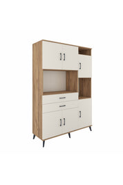 Hyperion Dolap 9 Raflı 2 Çekmeceli 6 Kapaklı 132x44x195 Çam-Aytaşı/Aytaşı